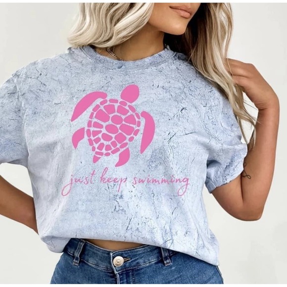 Bella + Canvas Tops - NEW JUST KEEP SWIMMING BELLA + CANVAS TSHIRT